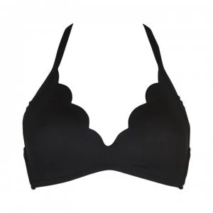 Seafolly Petal Halter Bikini Top - Black