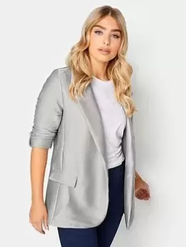 M&Co Edge To Edge Blazer Jacket, Grey, Size 14, Women