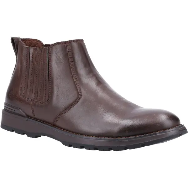 Hush Puppies Mens Gary Leather Pull On Chelsea Ankle Boots - UK 11