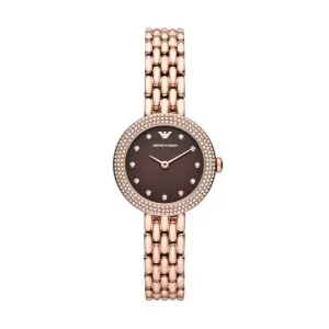 Emporio Armani Womens Two-Hand Rose Gold-Tone Stainless Steel Watch - Rose Gold