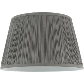 Endon Freya - 1 Light Shade Light Charcoal Silk, E27