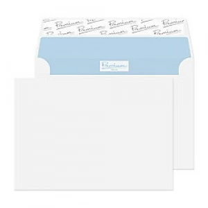 PREMIUM Office Envelopes C6 Peel & Seal 114 x 162mm Plain 120 gsm Ultra White Wove Pack of 500