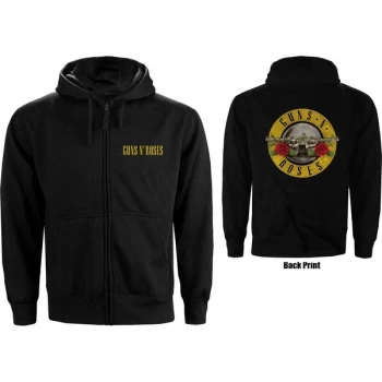 Guns N' Roses - Classic Logo Unisex Small Zipped Hoodie - Black