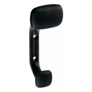 Modern Hat Coat Hanger Hook Door Wall Bath Model Toledo 112mm - Colour Black - Pack of 1