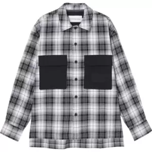 Calvin Klein Jeans Contrast Pocket Check Overshirt - Black