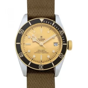 Black Bay S&amp;G Automatic Champagne Dial Brown Strap Mens Watch