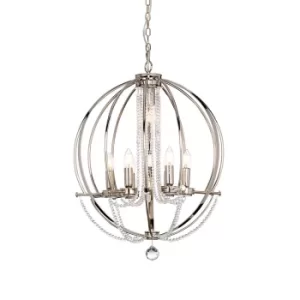 Cassie 7 Light Chandelier Polished Nickel