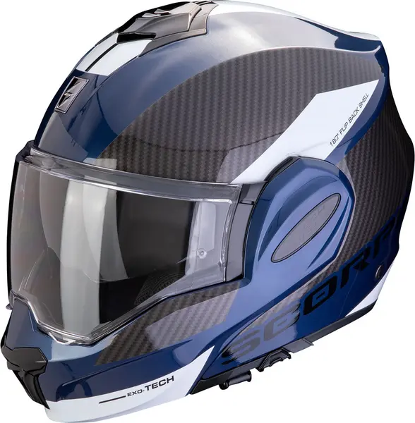 Scorpion Exo-Tech Evo Team Blue Black White Modular Helmet S