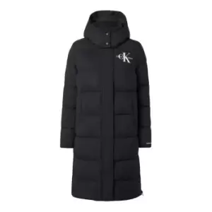 Calvin Klein Jeans Monologo Mw Long Puffer - Black