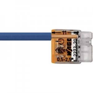 Screw terminal rigid: 0.5-2.5 mm² Number of pins: 3 WAGO 100 pc(s) Transparent, Orange