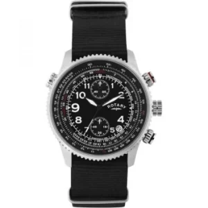 Mens Rotary Pilot Chronograph Watch