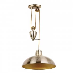 Dome Ceiling Pendant Light Antique Brass, E27