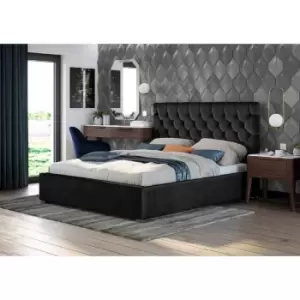 Envisage Trade - Rosiana Upholstered Beds - Plush Velvet, Small Double Size Frame, Black - Black