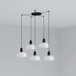 Tatawin Small 5 Light White Cluster Drop Pendant Lamp