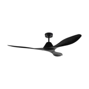 Remote Control Electric Ceiling Fan Matt Black Steel Conservatory 1320mm