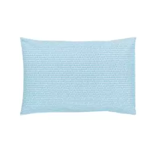 Joules Coastal Border Stripe Pair of Standard Pillowcases, Aqua