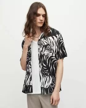 AllSaints Wildcat Bold Tiger Print Shirt