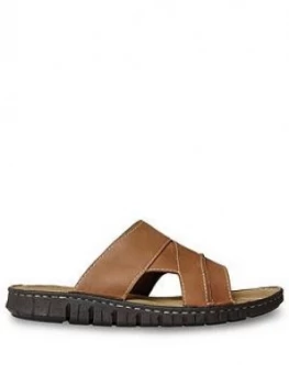 Joe Browns Southside Leather Sandals, Tan, Size 9, Men