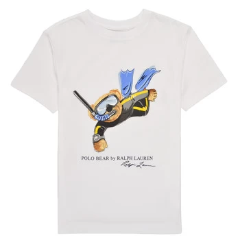 Polo Ralph Lauren VINNI boys's Childrens T shirt in White - Sizes 6 / 7 years,8 / 9 years