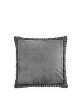 Catherine Lansfield Velvet and Faux Fur Cushion