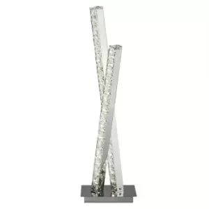 Searchlight Clover - LED 2 Light Table Lamp Chrome with Crystal Glass