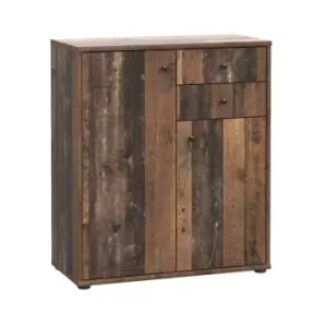 FWStyle 2 Door 2 Drawer Rustic Storage Cabinet