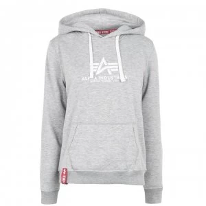 Alpha Industries Logo Hoodie - Grey