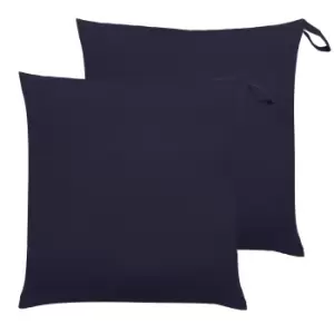 Plain Large 70cm Outdoor Floor Twin Pack Cushion Navy