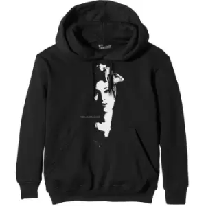 Amy Winehouse - Scarf Portrait Mens Medium Pullover Hoodie - Black