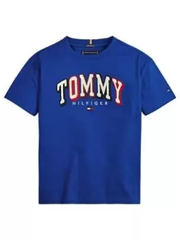 Tommy Hilfiger Boys Chainstitch T-Shirt - Cobalt Size 14 Years