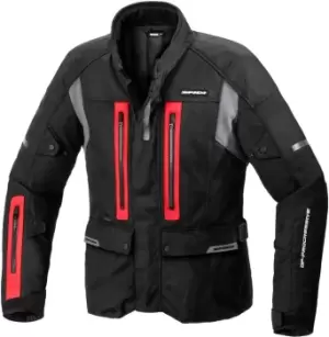 Spidi Traveller 3 H2Out Motorcycle Textile Jacket, black-red, Size 3XL, black-red, Size 3XL