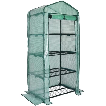 Greenhouse Small Hot House 158x49x69cm 4 Ablagen (de) - Gardebruk