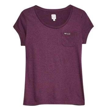 Jack Wills Fullford Pocket T-Shirt - Plum