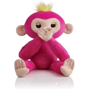 Wow Wee Fingerling Hugs - Bella The Pink Monkey Plush Toy