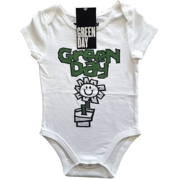 Green Day - Flower Pot Kids 3-6 Months Babywear - White