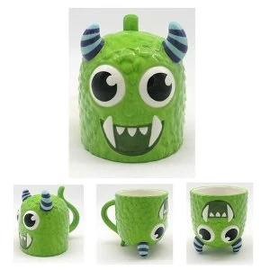 Monstarz Monster Green Upside Down Ceramic Mug