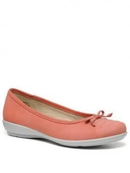 Hotter Emmy Ballet Pumps - Coral, Size 7, Women