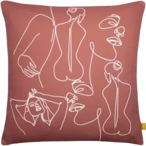 Furn Recycled Bodyart Cushion Cover (43cm x 43cm) (Red Clay)