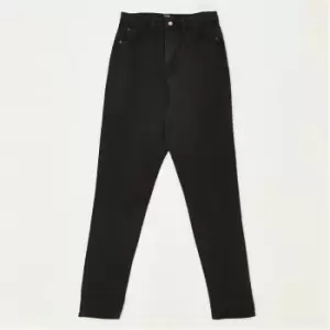 Missguided Tall Wrath High Waisted Straight Leg Jean - Black