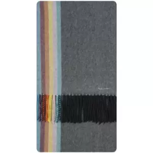 Paul Smith 'Stripe' Trim Scarf Slate Grey