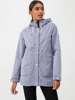 Trespass Offshore Striped Waterproof Jacket - Navy Stripe, Size XL, Women