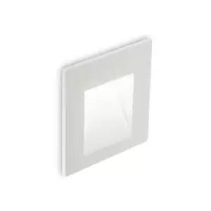 Ideal Lux LED Outdoor Square Recessed Wall Light White IP65, 4000K