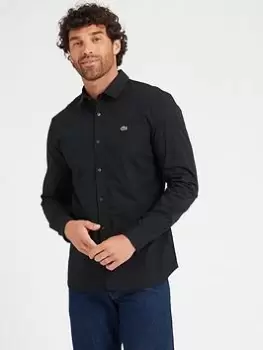 Lacoste Lacoste Slim Fit Button Down Poplin Shirt - Black Size M Men