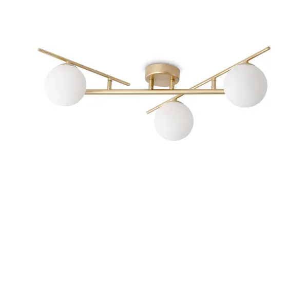 Atlas 3 Light Globe Ceiling Light Brass