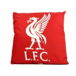 Liverpool FC Official Football Crest Cushion (One Size) (Red/White)