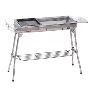 Outsunny Portable Charcoal BBQ Grill-Silver