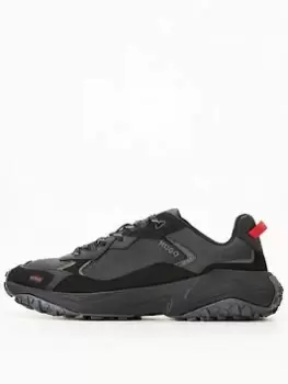 HUGO Cyrus_runn Trainer, Black, Size 41, Men