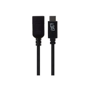 Maplin USB-C Male to USB-A 3.1 Gen1 Female Adapter Cable 0.14m Black