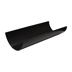 FloPlast RG2B Round Line Gutter Length - Black 2m