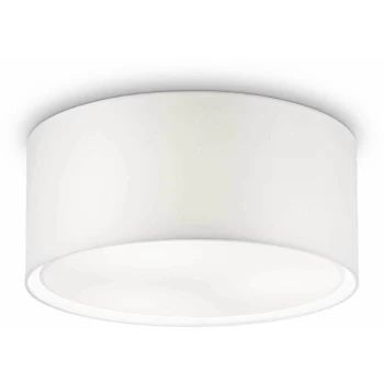 Ideal Lux Wheel - 3 Light Small Ceiling Flush Light White, E27